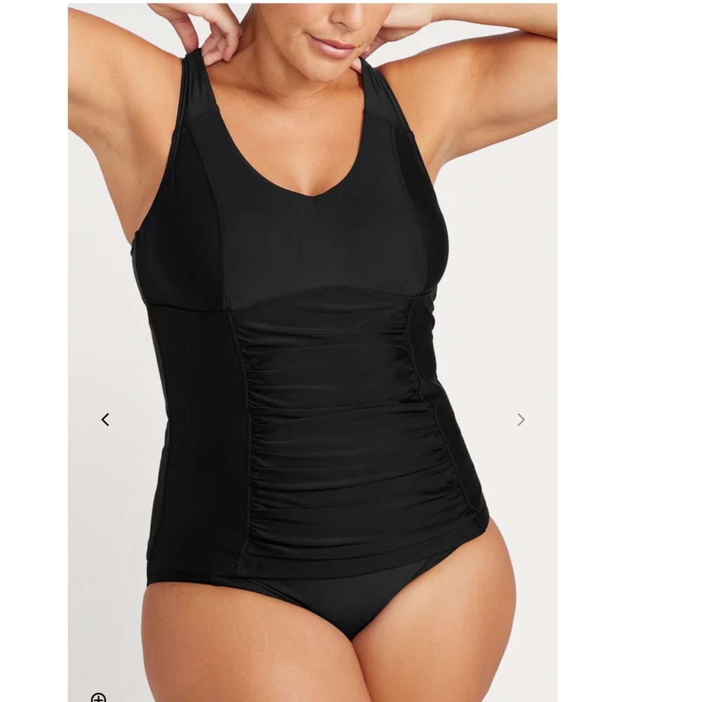 Artesands tankini E/F cup size 8 Hues black‎ Raphael Underwire Top Black NWT